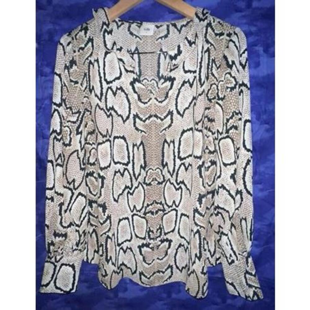 Cabi Serpentine Snakeskin Size Small Print Blouse‎